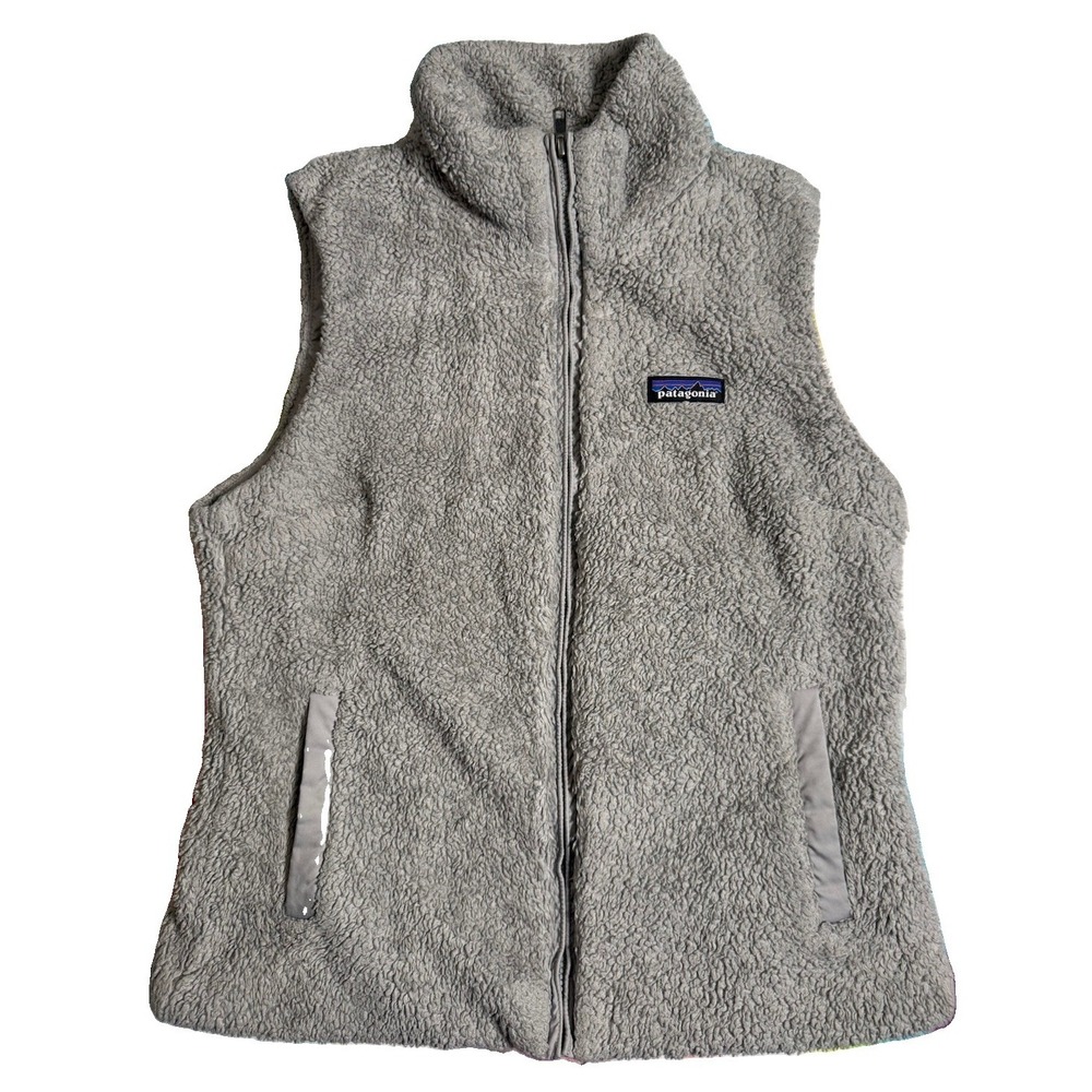 Patagonia Los Gatos Vest Women's Gray Fleece Deep Pile Full Zip Gorpcore Medium